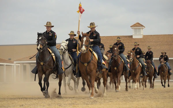 Texas Veterans riding horses